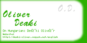 oliver deaki business card